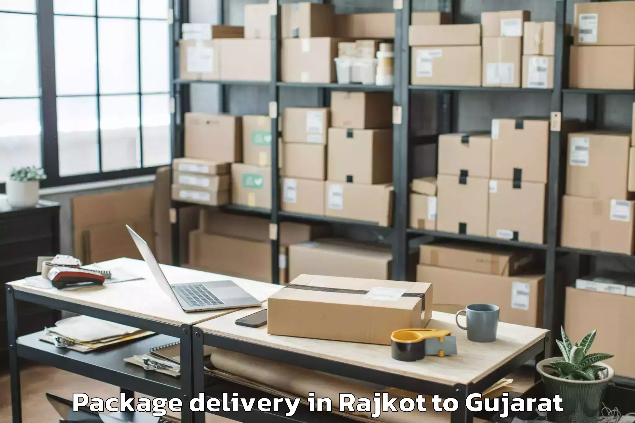 Book Rajkot to Kadi Package Delivery Online